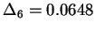 $\Delta_6 = 0.0648$