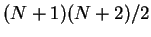 $(N+1)(N+2)/2$