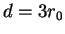 $d = 3 r_0$