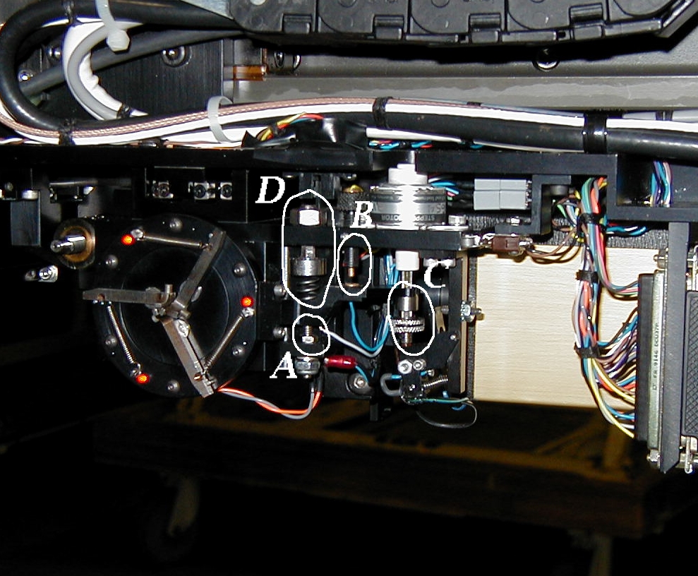 Close-up of gripper assembly