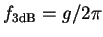 $f_{\rm 3 dB}= g/2\pi$